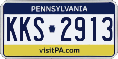 PA license plate KKS2913