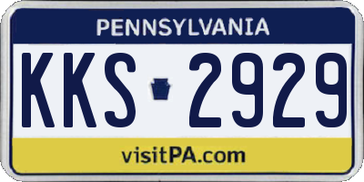 PA license plate KKS2929