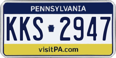 PA license plate KKS2947