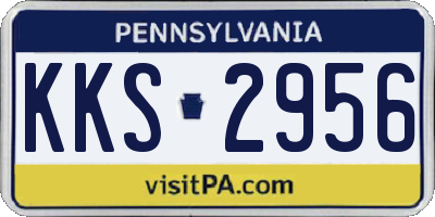 PA license plate KKS2956
