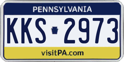 PA license plate KKS2973