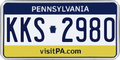 PA license plate KKS2980