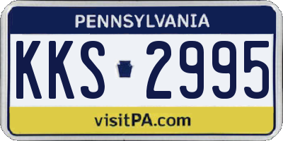 PA license plate KKS2995