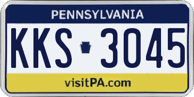 PA license plate KKS3045