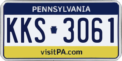 PA license plate KKS3061