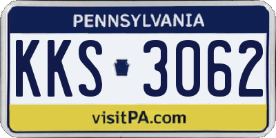 PA license plate KKS3062