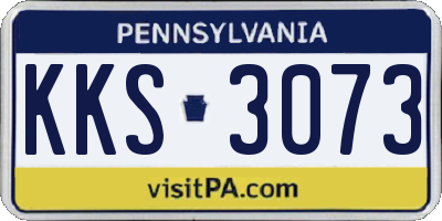 PA license plate KKS3073