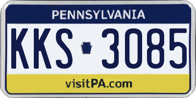 PA license plate KKS3085