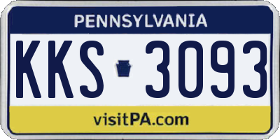 PA license plate KKS3093