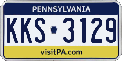 PA license plate KKS3129