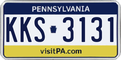 PA license plate KKS3131