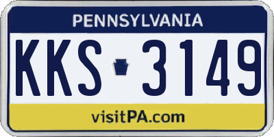 PA license plate KKS3149