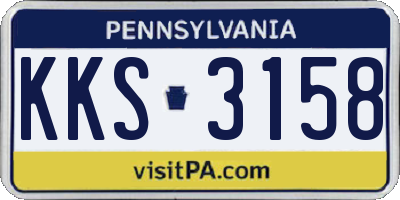 PA license plate KKS3158