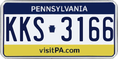 PA license plate KKS3166