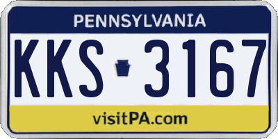 PA license plate KKS3167