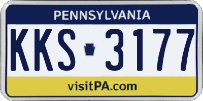 PA license plate KKS3177