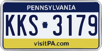 PA license plate KKS3179