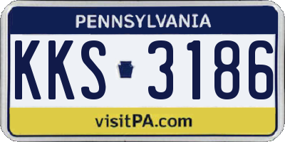 PA license plate KKS3186