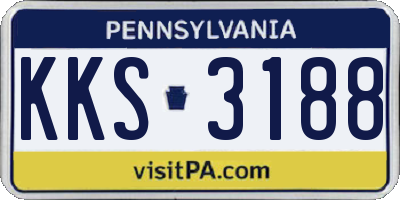 PA license plate KKS3188