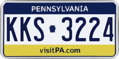 PA license plate KKS3224