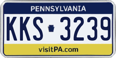 PA license plate KKS3239
