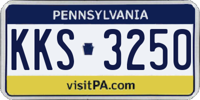 PA license plate KKS3250