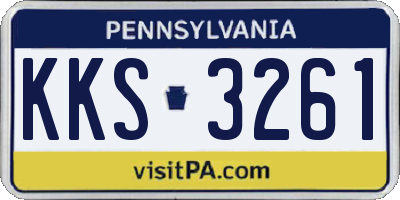 PA license plate KKS3261