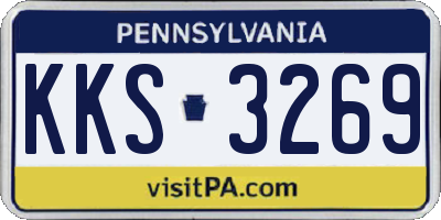 PA license plate KKS3269