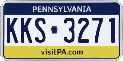 PA license plate KKS3271