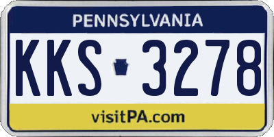 PA license plate KKS3278
