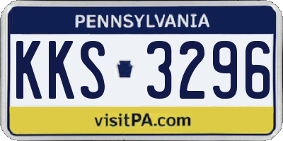 PA license plate KKS3296