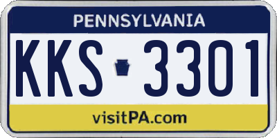 PA license plate KKS3301