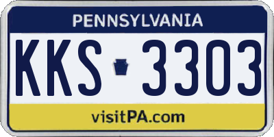 PA license plate KKS3303