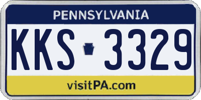 PA license plate KKS3329