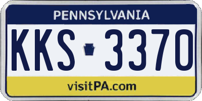 PA license plate KKS3370