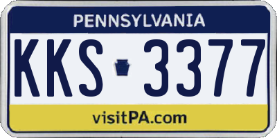 PA license plate KKS3377