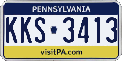 PA license plate KKS3413