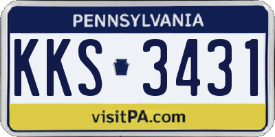 PA license plate KKS3431