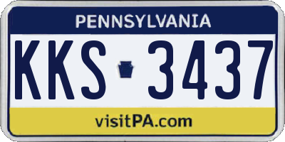PA license plate KKS3437