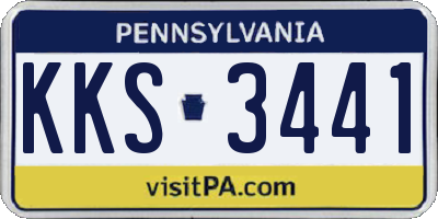 PA license plate KKS3441