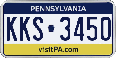 PA license plate KKS3450