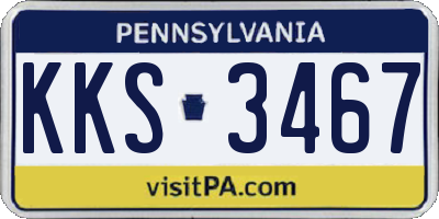 PA license plate KKS3467
