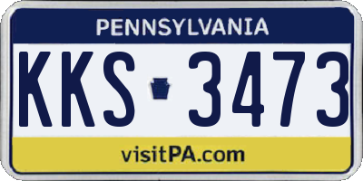 PA license plate KKS3473