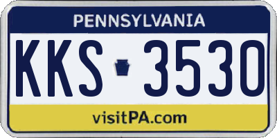 PA license plate KKS3530