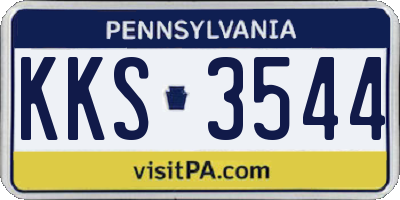 PA license plate KKS3544