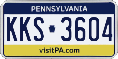 PA license plate KKS3604