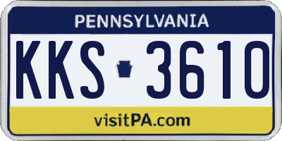 PA license plate KKS3610