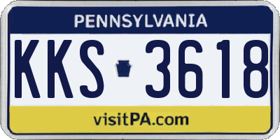PA license plate KKS3618