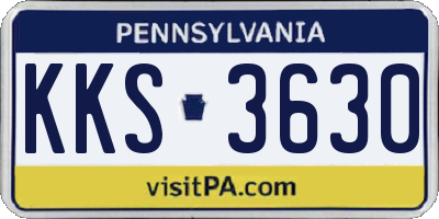 PA license plate KKS3630