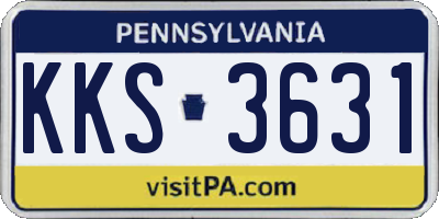 PA license plate KKS3631